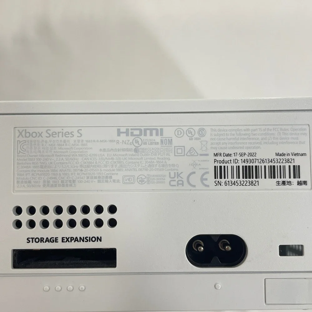 Microsoft Xbox Series S 364GB Console White Wireless Controller HDMI Cables Set